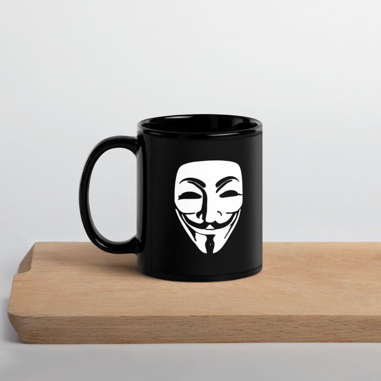 Remember, Remember, Anonymous Mask Black Glossy Mug by Proud Libertarian - Vysn