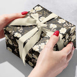 Retro Floral Charcoal Gift Wrap by Present Paper - Vysn