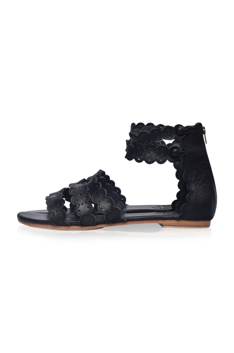 Rimini Boho Leather Sandals by ELF - Vysn