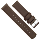 Samsung Galaxy Watch | Saddle Brown Leather & Stitching by Barton Watch Bands - Vysn