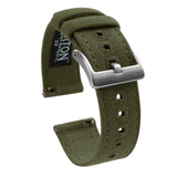 Samsung Galaxy Watch3 | Army Green Canvas by Barton Watch Bands - Vysn