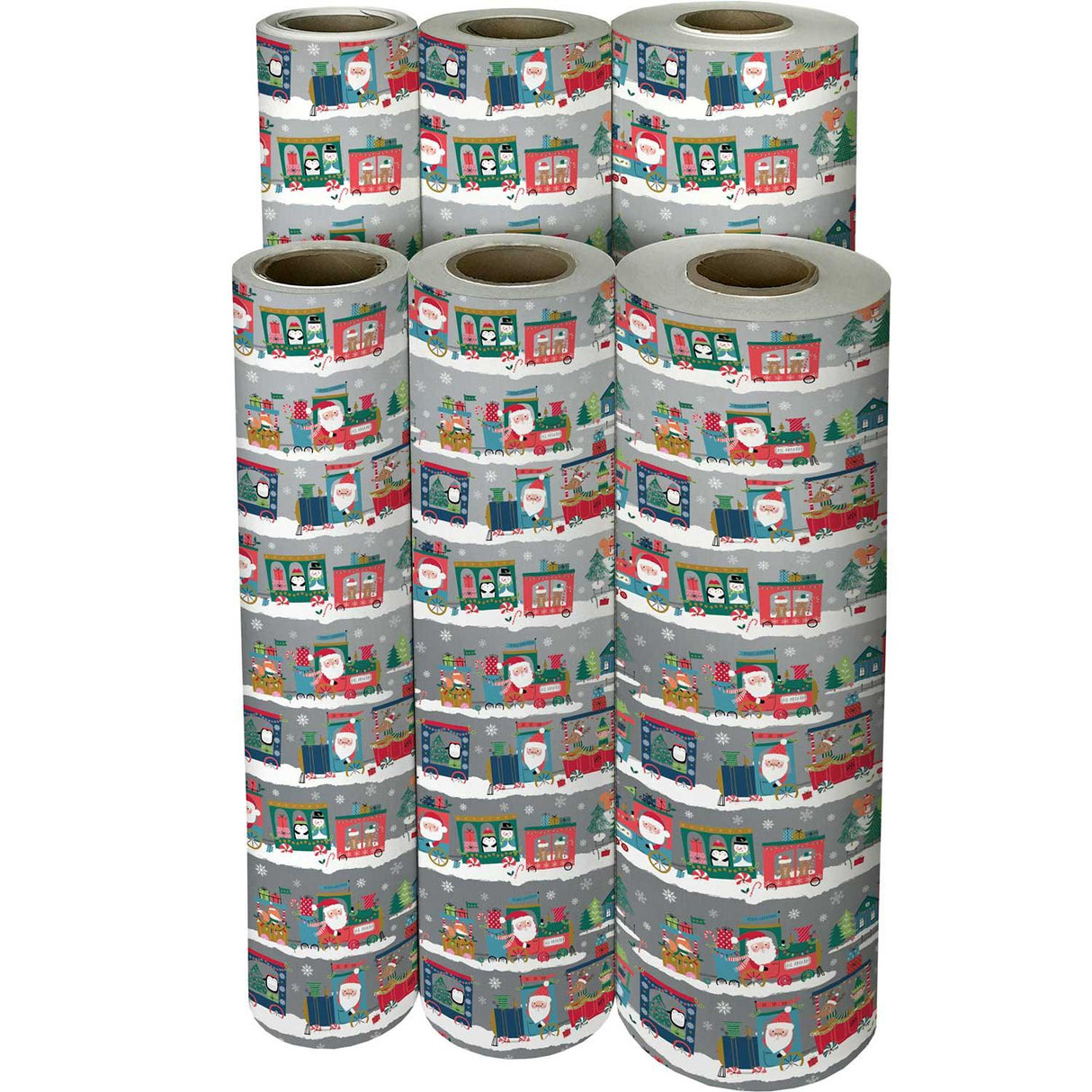 Santa's Train Christmas Gift Wrap by Present Paper - Vysn