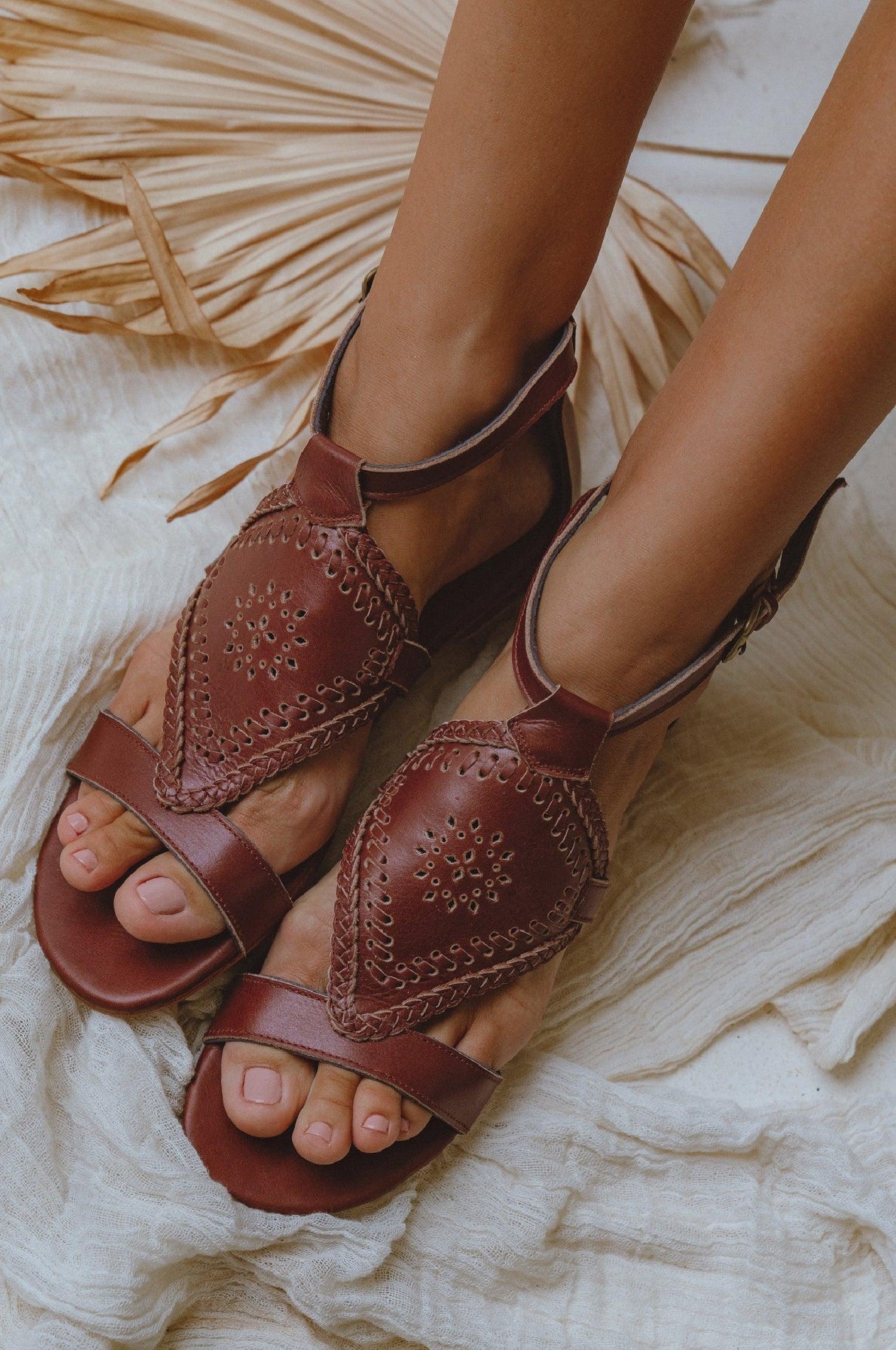 Savannah Leather Sandals by ELF - Vysn