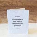 Seed Paper Plantable Card - Dreams Come True by Soothi - Vysn