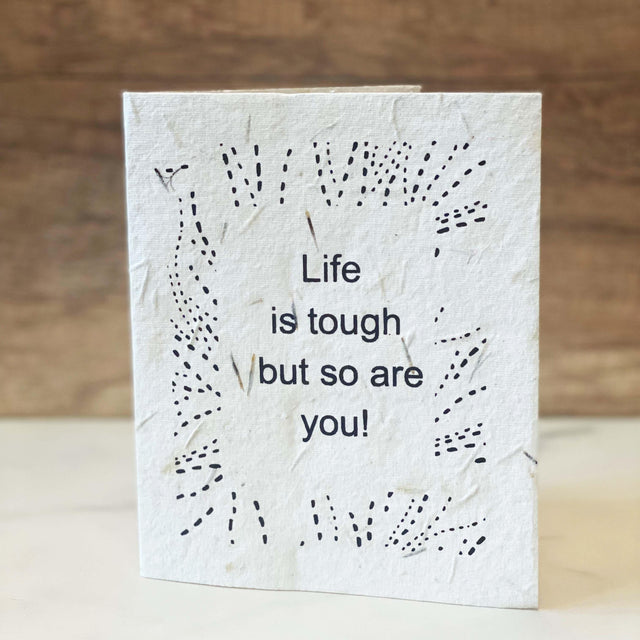 Seed Paper Plantable Card - Life Is Tough by Soothi - Vysn