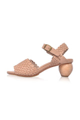 Sicily Wooden Heel Woven Sandals by ELF - Vysn