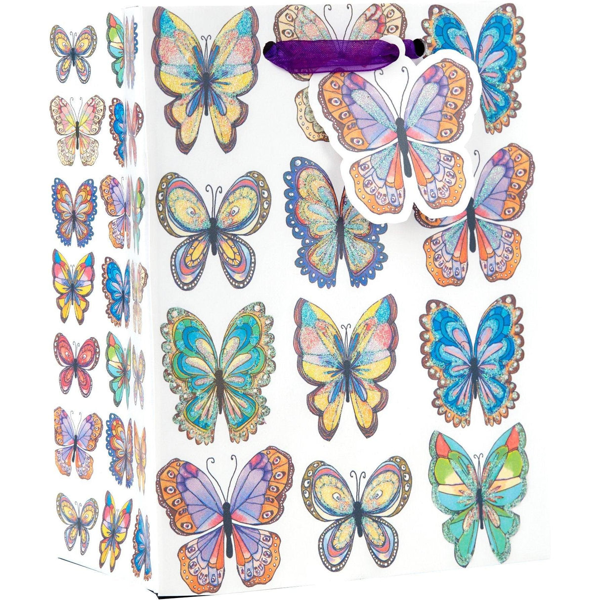 Small Matte Gift Bags with Holographic, Butterflies by Present Paper - Vysn