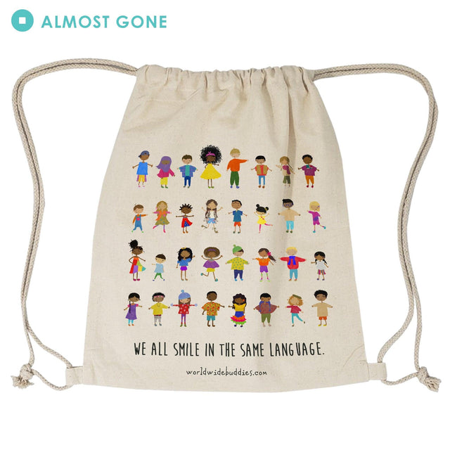 Smiles Drawstring Bag by Worldwide Buddies - Vysn