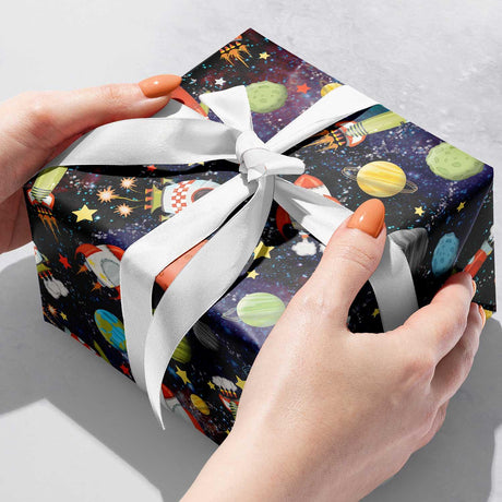 Space Gravity Birthday Gift Wrap by Present Paper - Vysn