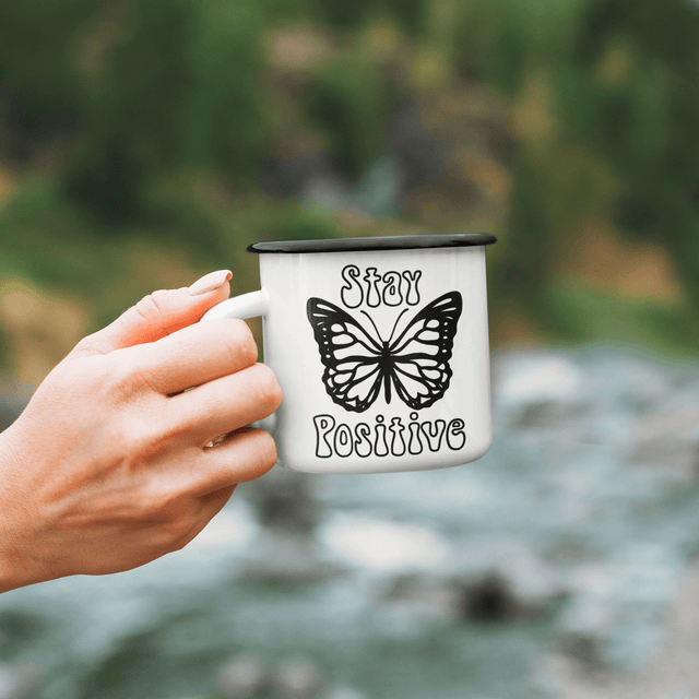 Stay Positive Boho Mug by WinsterCreations™ Official Store - Vysn