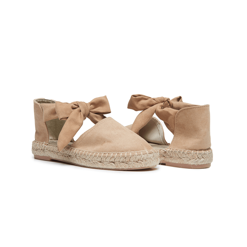 Suede Espadrille in Nude by childrenchic - Vysn