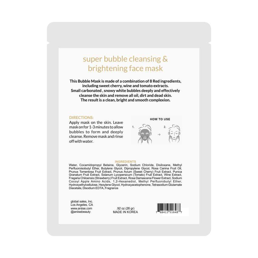 Super Bubble Cleansing and Illuminating Face sheet mask by Aniise - Vysn