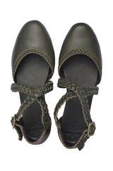 Tallulah Braided Leather Flats by ELF - Vysn