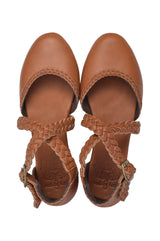 Tallulah Braided Leather Flats by ELF - Vysn