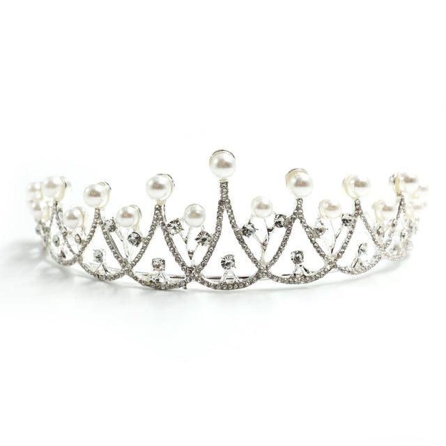 The Age of Pearls Crown Tiara in Silver by The Bullish Store - Vysn