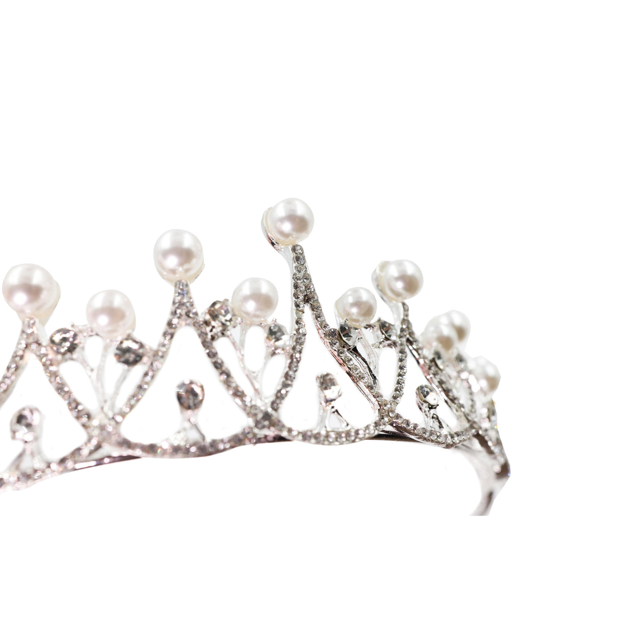 The Age of Pearls Crown Tiara in Silver by The Bullish Store - Vysn