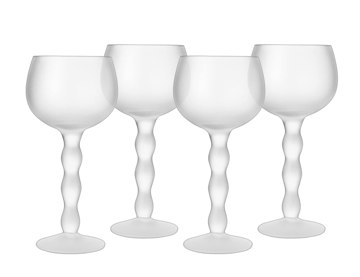 The Wine Savant Aesthetic Cloud Elegant Crystal Wine & Water Glasses, Hand Blown, Premium Trendy Sand Blasted Glasses - Stemmed Red White Wine Glasses, 100% Lead-Free - Pinot Noir - 7 oz Rim by The Wine Savant - Vysn