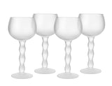 The Wine Savant Aesthetic Cloud Elegant Crystal Wine & Water Glasses, Hand Blown, Premium Trendy Sand Blasted Glasses - Stemmed Red White Wine Glasses, 100% Lead-Free - Pinot Noir - 7 oz Rim by The Wine Savant - Vysn