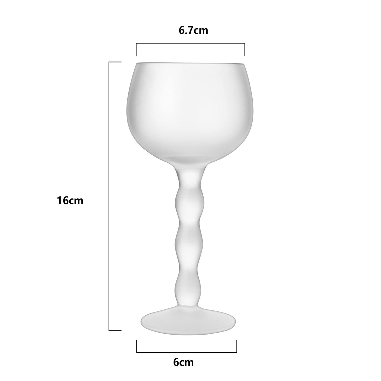 The Wine Savant Aesthetic Cloud Elegant Crystal Wine & Water Glasses, Hand Blown, Premium Trendy Sand Blasted Glasses - Stemmed Red White Wine Glasses, 100% Lead-Free - Pinot Noir - 7 oz Rim by The Wine Savant - Vysn