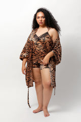 Tiger Print Nicolette Loungewear Set by LUVMEMORE - Vysn