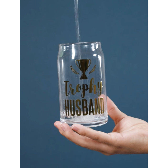 Trophy Husband Beer Glass with Gold Lettering | 15 oz. by The Bullish Store - Vysn