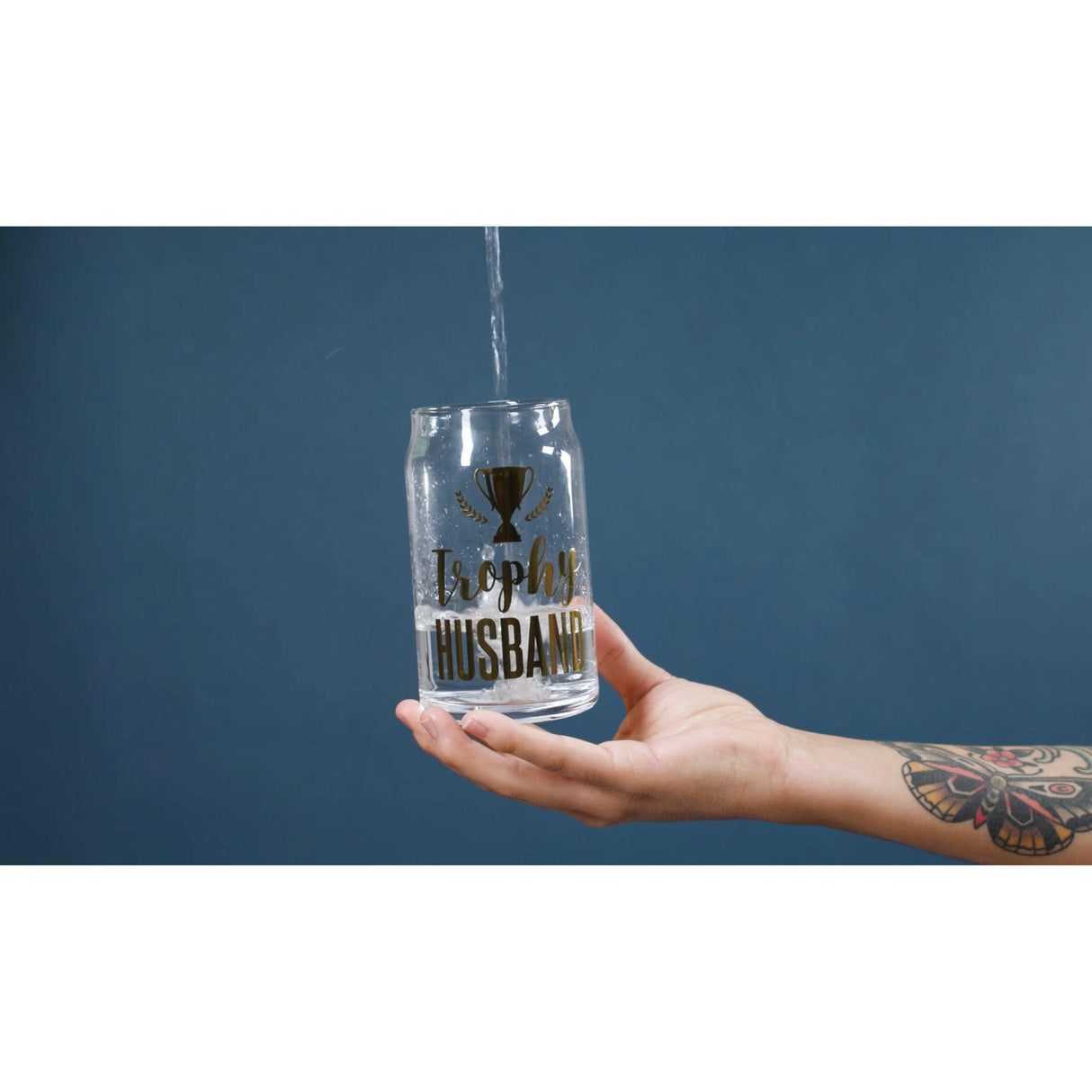 Trophy Husband Beer Glass with Gold Lettering | 15 oz. by The Bullish Store - Vysn