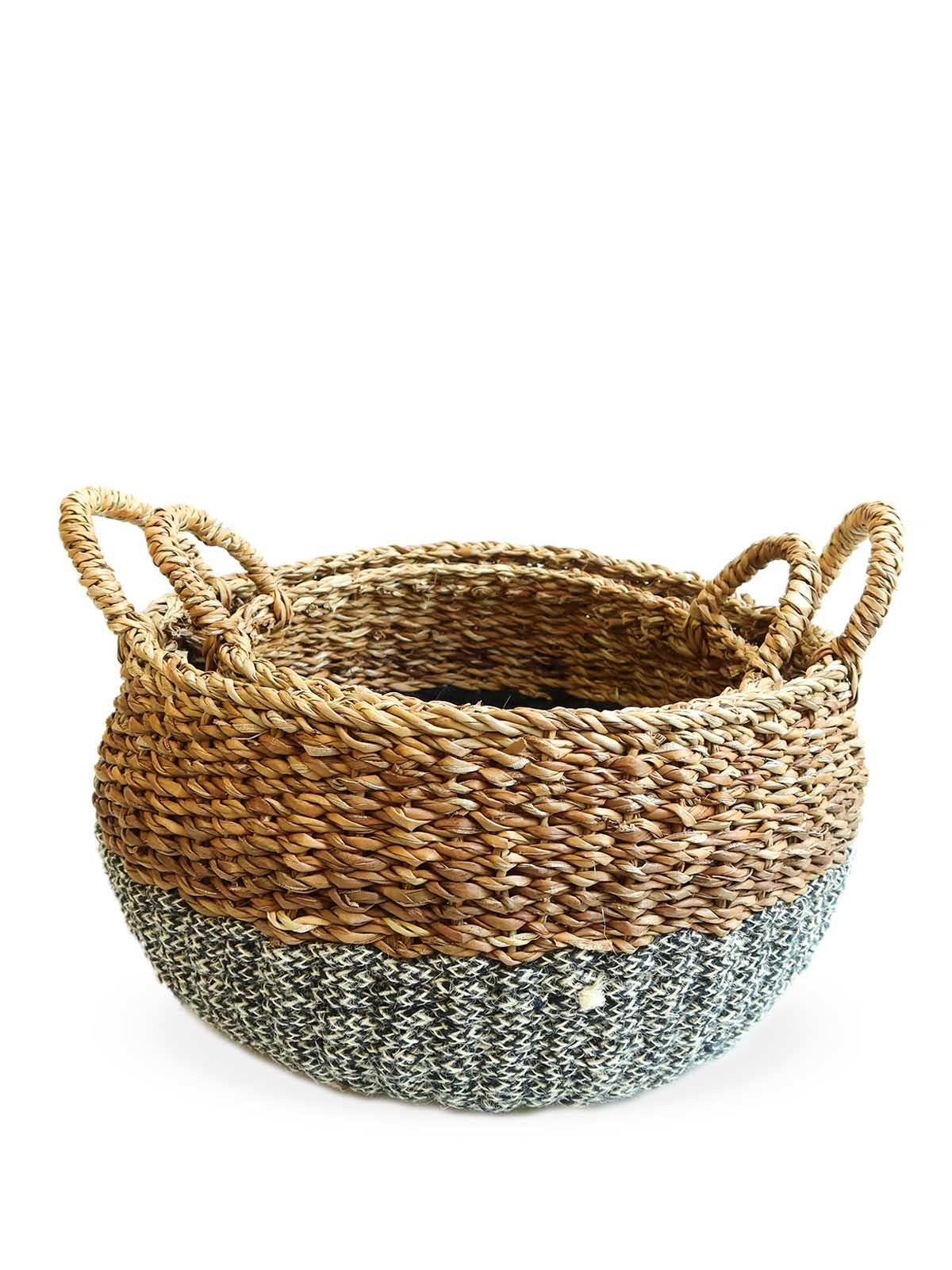 Ula Floor Basket - Black by KORISSA - Vysn