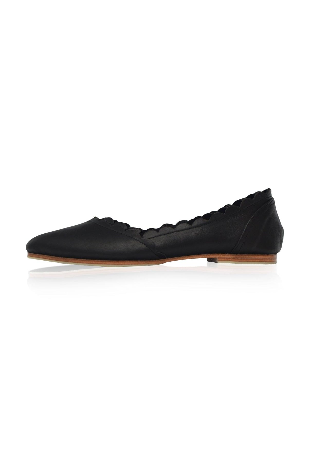 Valentina Leather Ballet Flats by ELF - Vysn