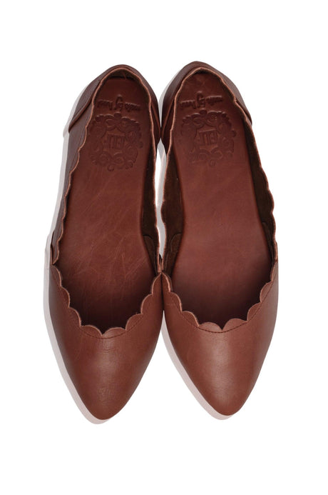 Valentina Leather Ballet Flats by ELF - Vysn