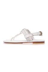 Venetian T-strap Leather Sandals by ELF - Vysn