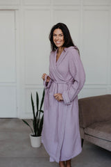 Waffle linen bathrobe Snuggle by AmourLinen - Vysn