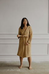 Waffle linen bathrobe Snuggle by AmourLinen - Vysn