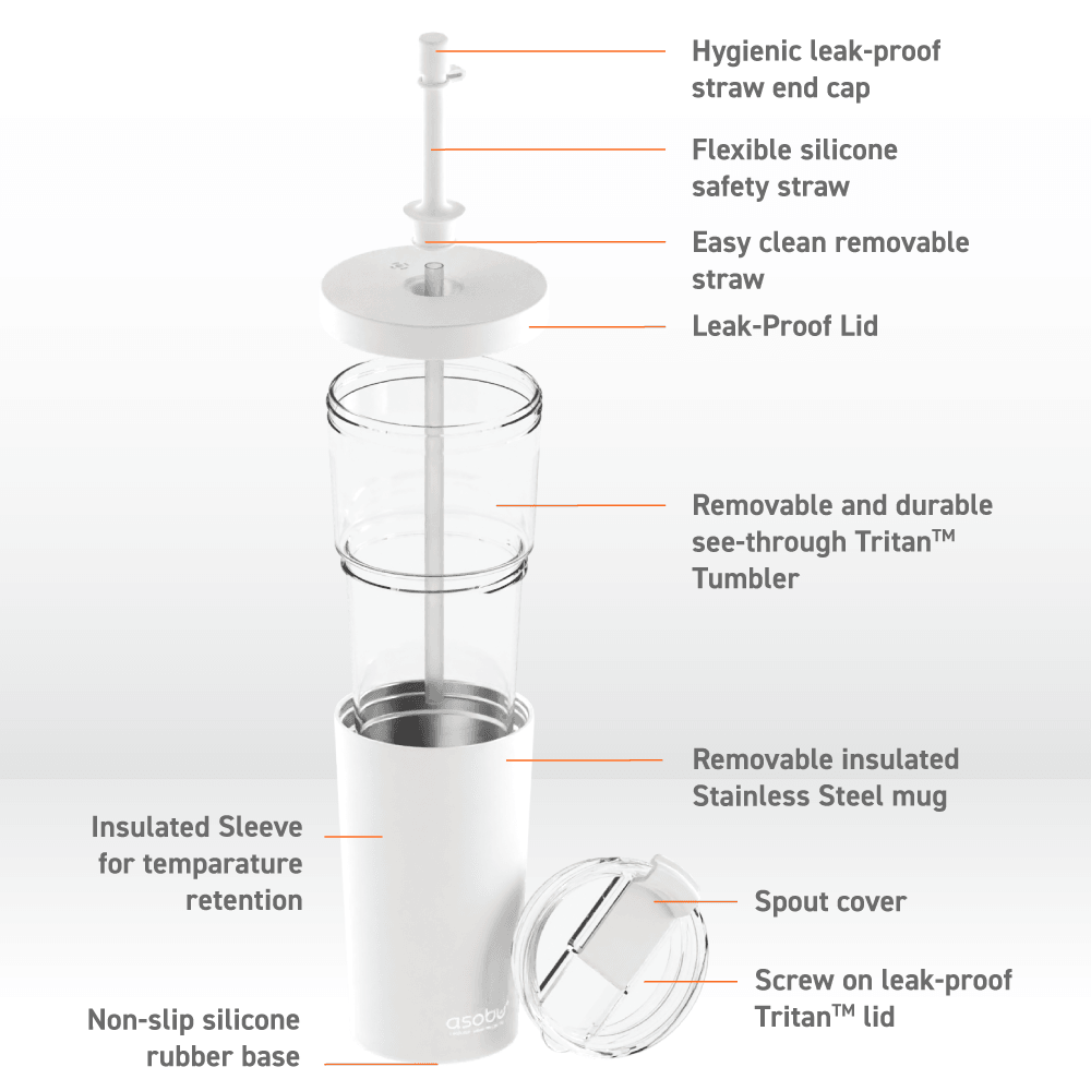 White Marina Tumbler by ASOBU® - Vysn