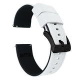 White Top / Black Bottom | Elite Silicone by Barton Watch Bands - Vysn