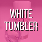 White Tumbler & Sticker by RetroGlow - Vysn