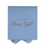 Will You Be My Flower Girl? Proposal Box Light Blue - No Border by Tshirt Unlimited - Vysn