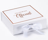 Will You Be our Officiant? Proposal Box White - Border by Tshirt Unlimited - Vysn