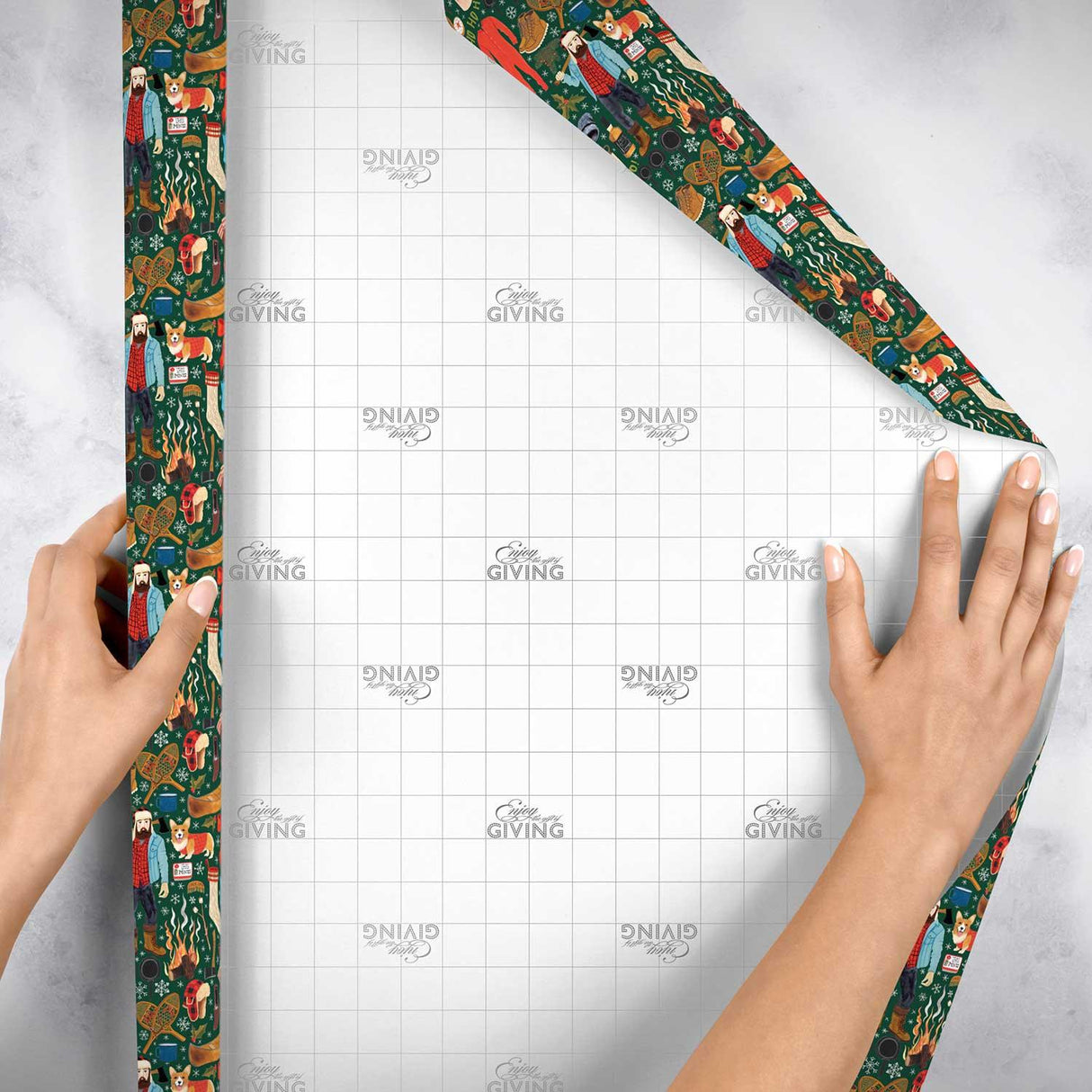 Winter Lumberjack Christmas Gift Wrap by Present Paper - Vysn