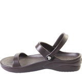 Women's 3-Strap Sandals - Dark Brown by DAWGS USA - Vysn