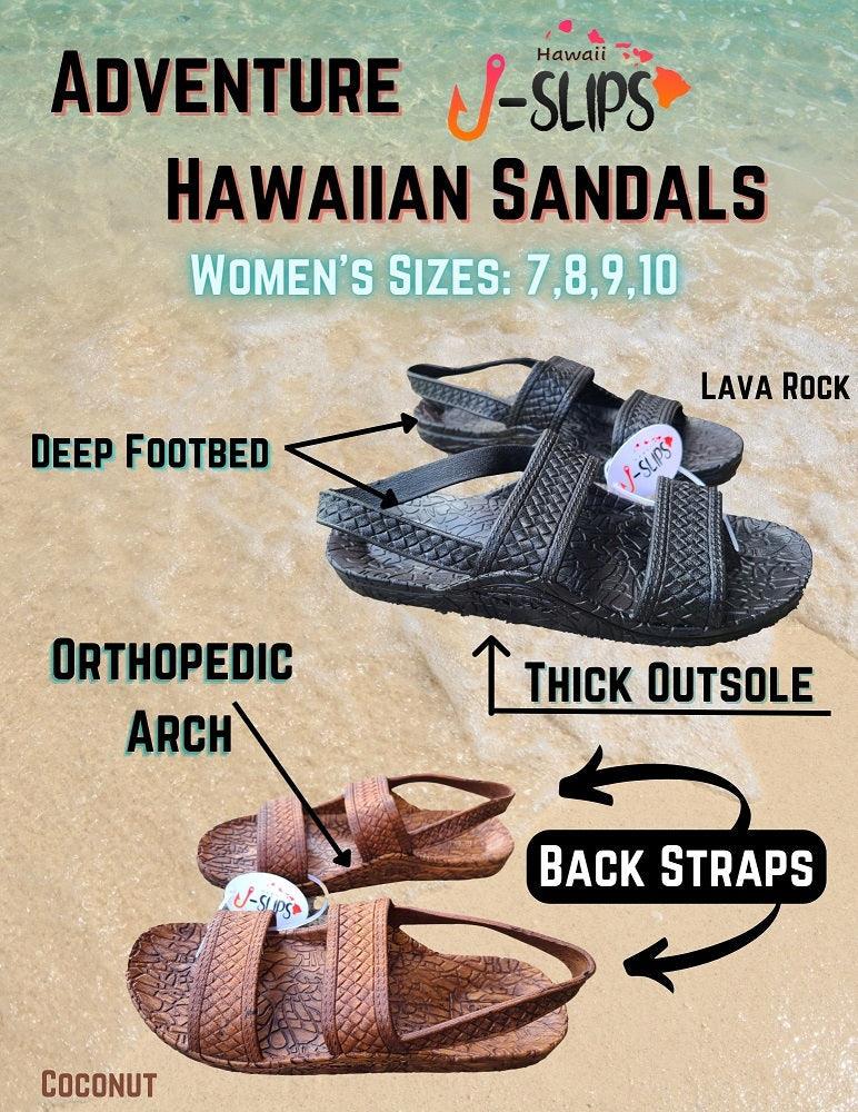 Women's Adventure Sandals with Back Strap by J-Slips Hawaiian Sandals - Vysn