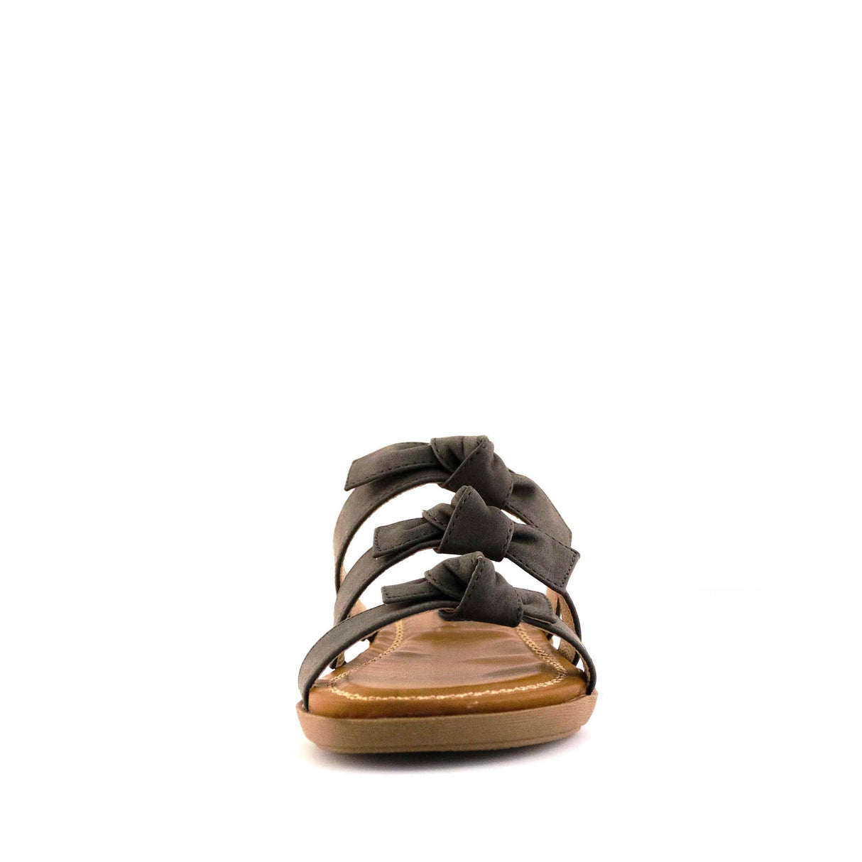 Women's Bristol Three Band Tie Sandal Black by Nest Shoes - Vysn