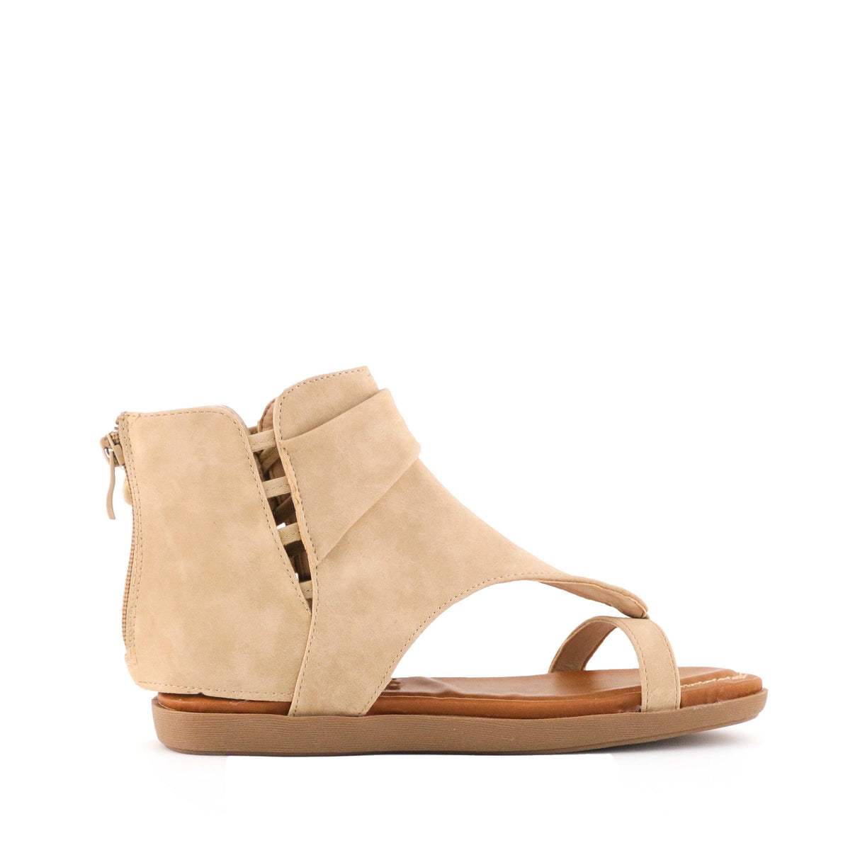 Women's Chi Lace Detail Gladiator Sandal Natural by Nest Shoes - Vysn