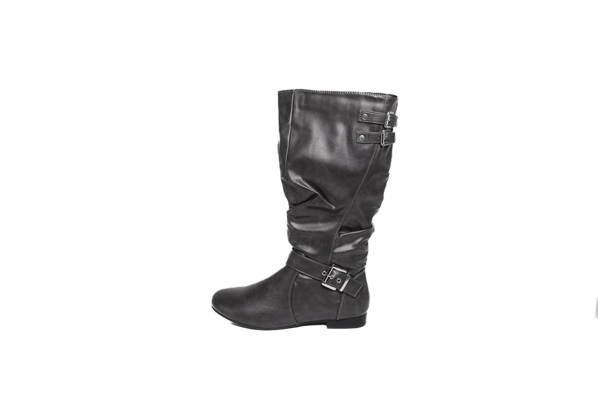 Women's Christina Vegan Friendly Mid-Calf Buckle Boot by Nest Shoes - Vysn