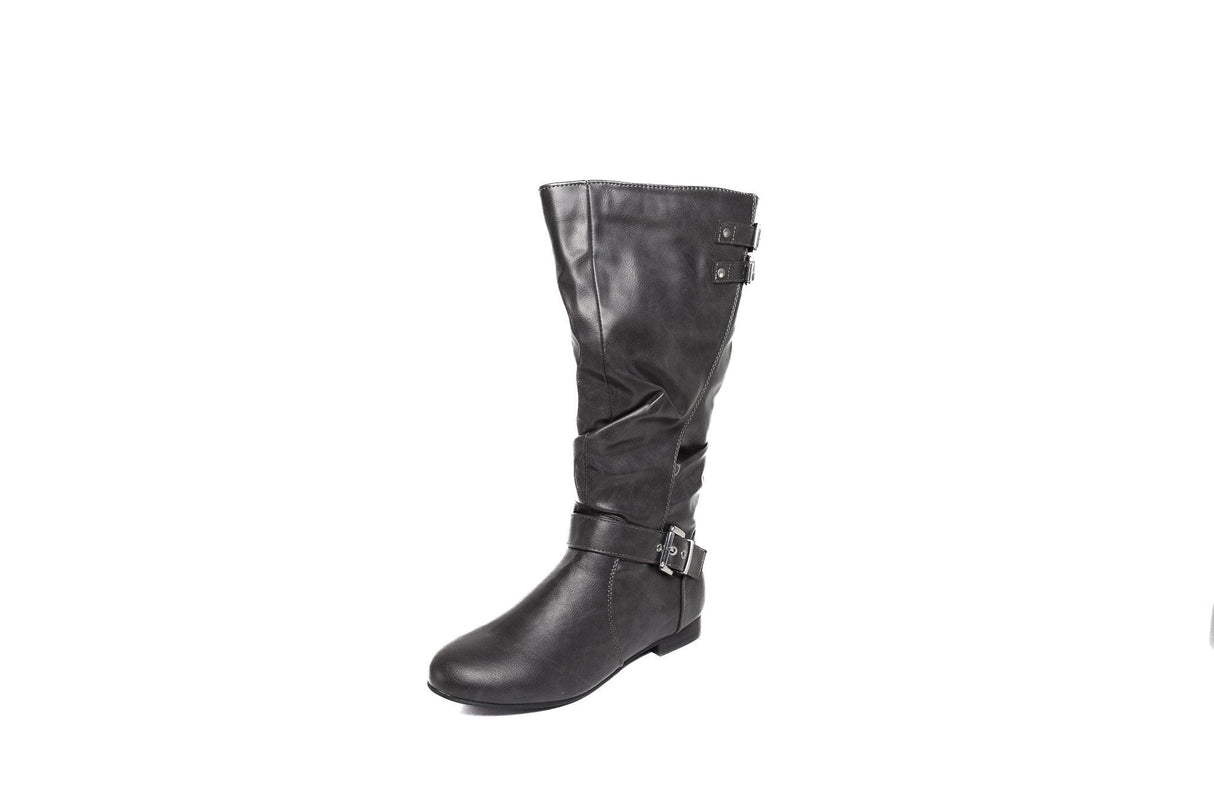 Women's Christina Vegan Friendly Mid-Calf Buckle Boot by Nest Shoes - Vysn