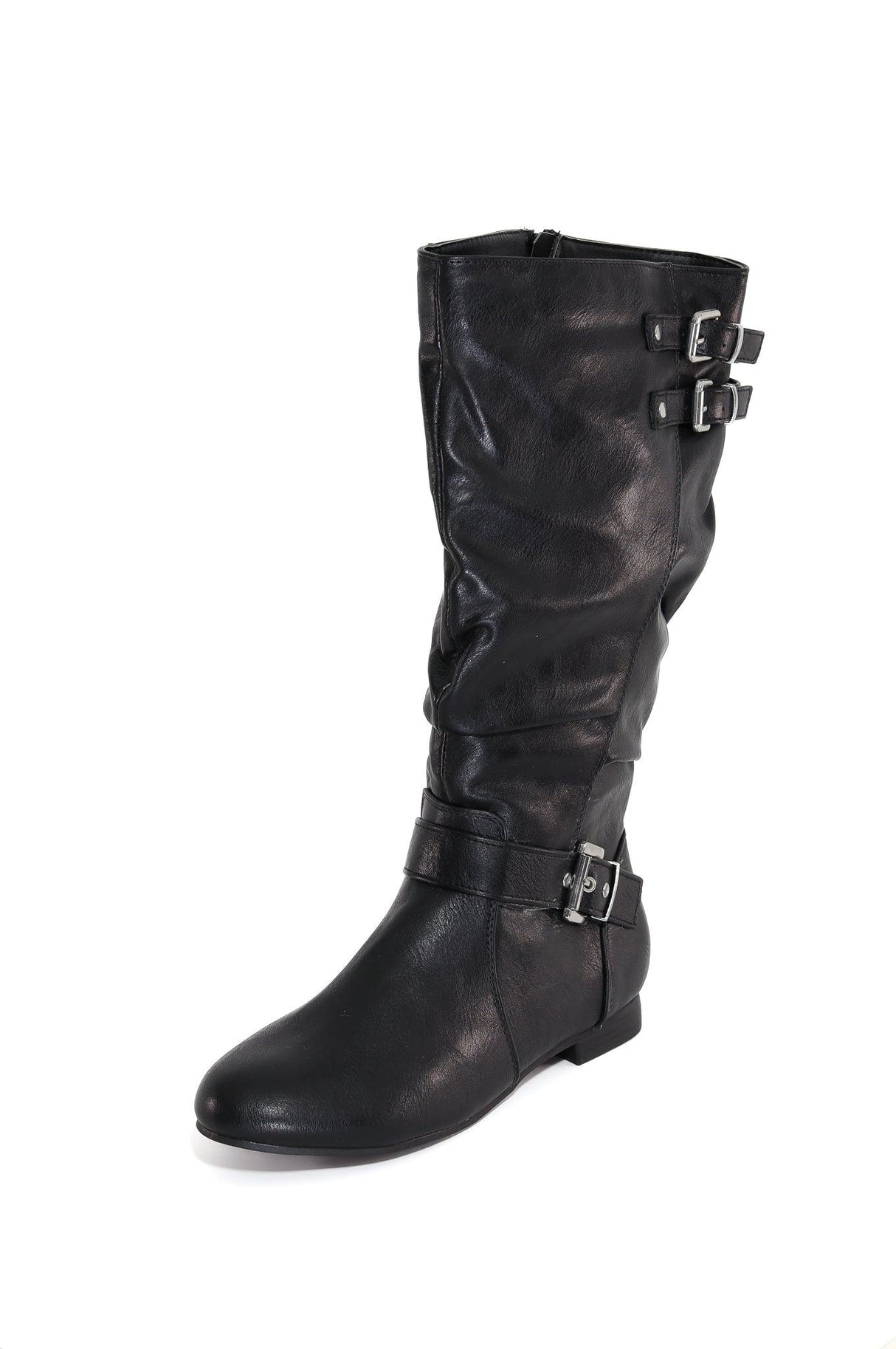 Women's Christina Vegan Friendly Mid-Calf Buckle Boot by Nest Shoes - Vysn