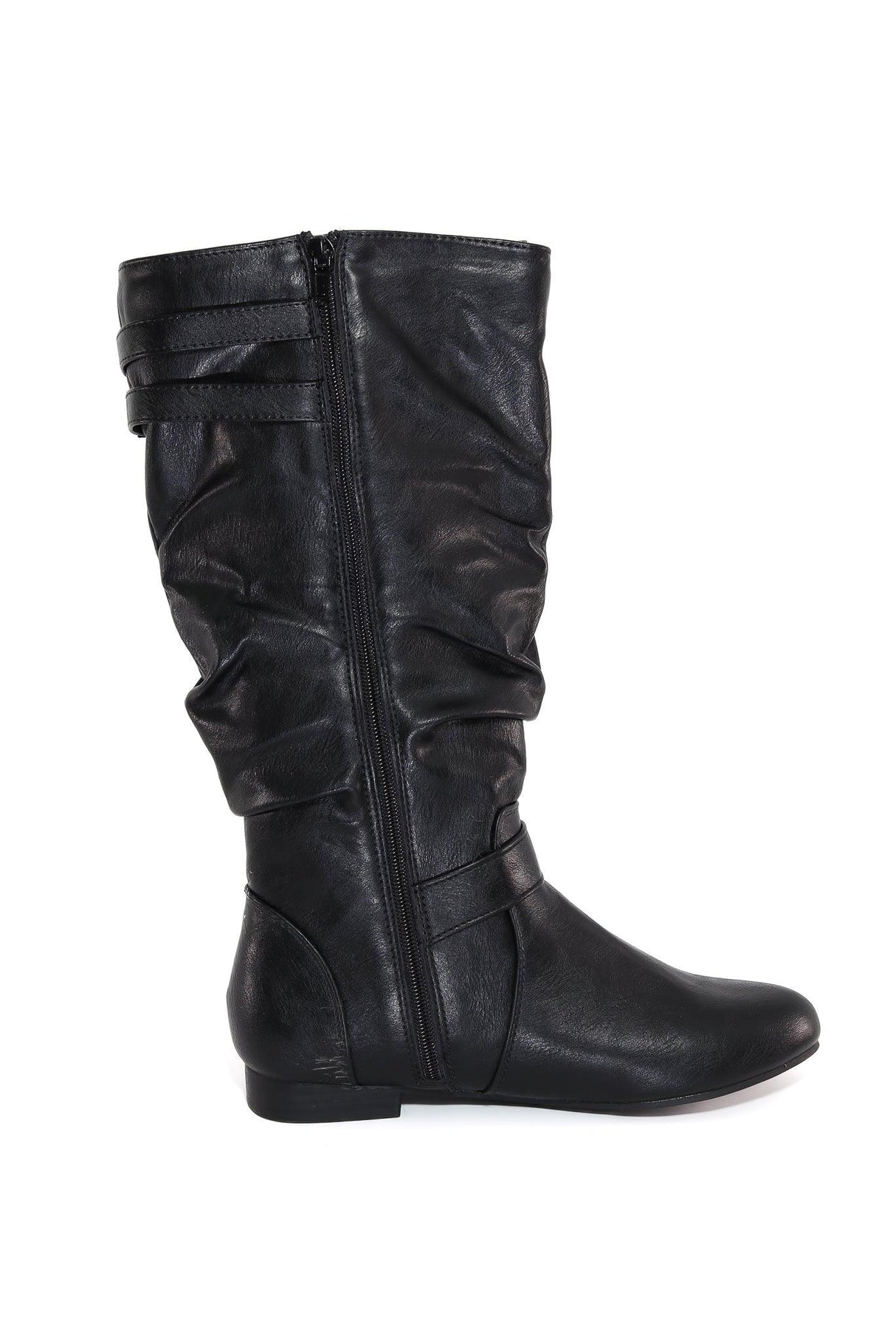 Women's Christina Vegan Friendly Mid-Calf Buckle Boot by Nest Shoes - Vysn