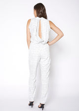 Women's Light Formal Sleeveless V-Neck Jumpsuit by Shop at Konus - Vysn