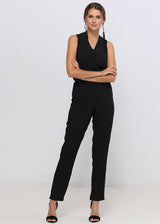 Women's Light Formal Sleeveless V-Neck Jumpsuit by Shop at Konus - Vysn