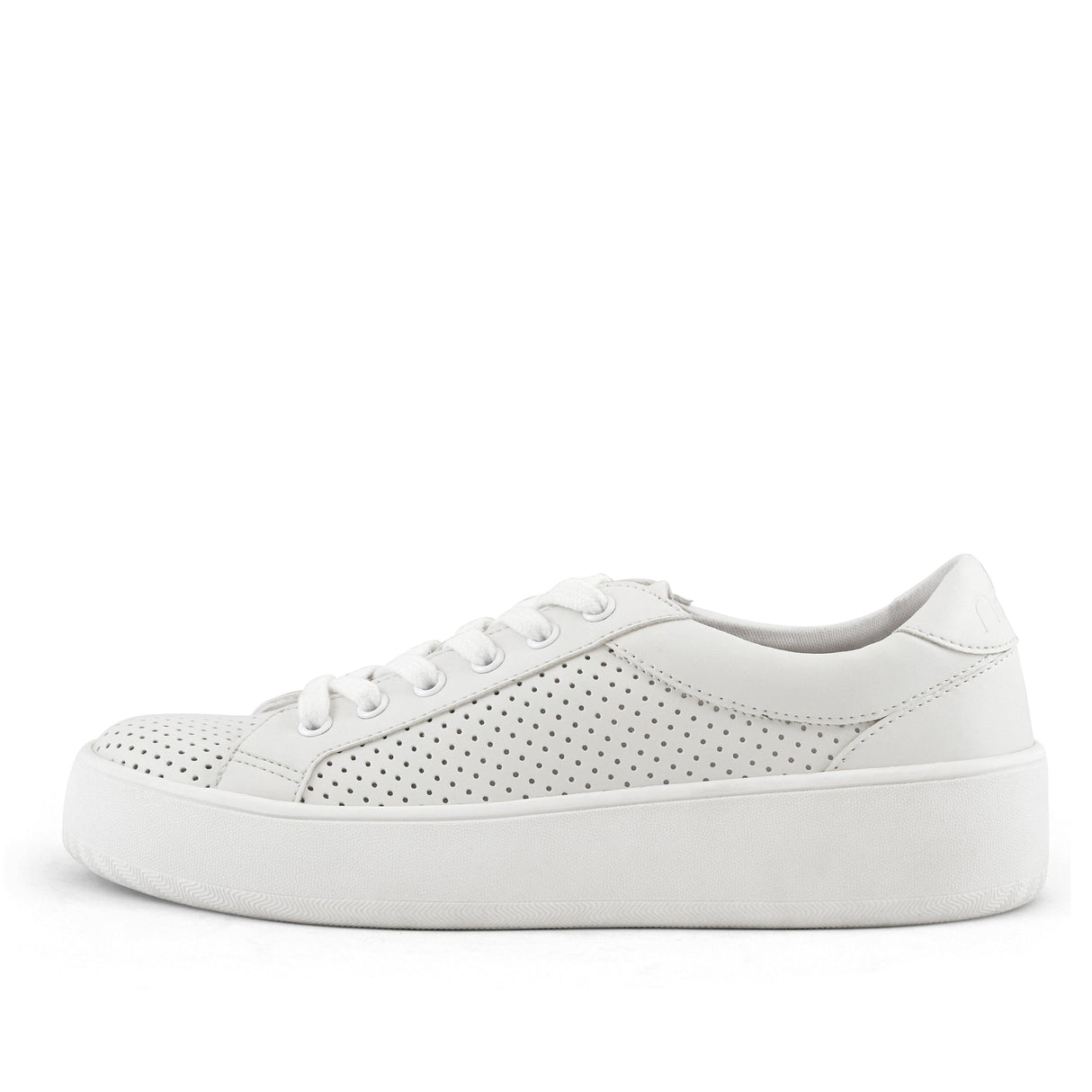 Women's Manila Perf Lace Up Sneaker White by Nest Shoes - Vysn