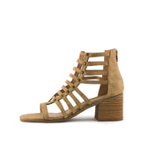 Women's Mina Strappy Block Heel Sandals Natural by Nest Shoes - Vysn